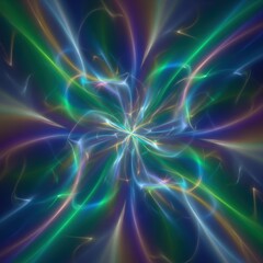 Luminous Flow: A mesmerizing display of light waves converging at a center