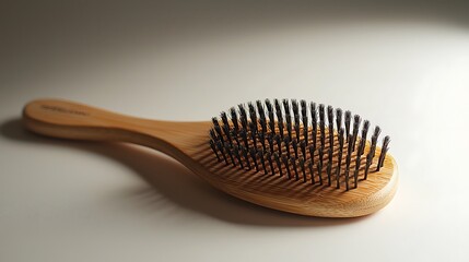 Oval bamboo brush durable eco crafted high resolution picture