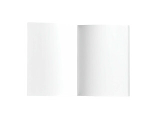 An open book with crisp white pages, resting against a black background