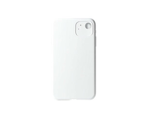 Modern, minimalist cell phone design featuring a white back with camera housing