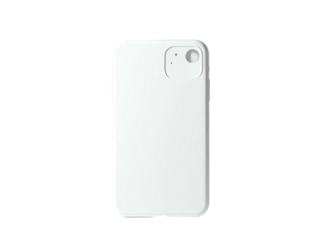 Modern, minimalist cell phone design featuring a white back with camera housing