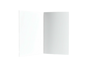 White, opened brochure or pamphlet mockup with a soft light gradient