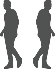 Silhouettes of People Walking Forward Symbolizing Forward Movement and Progress Conceptual Visuals for Business and Motivational Themes