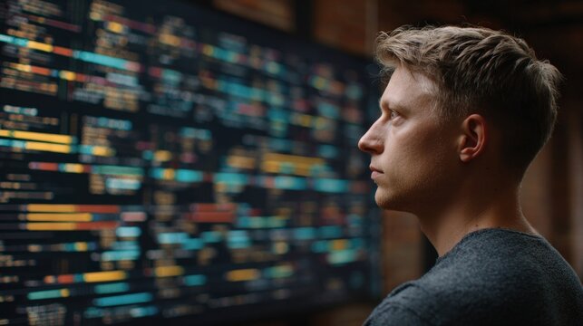 developer watching live telemetry of backend code behavior, visual timeline of API calls and memory consumption