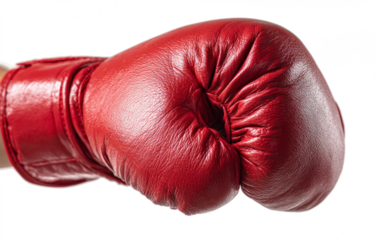 Red Boxing Glove Isolated on White Background
