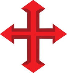 cross of portugal vector icon illustration