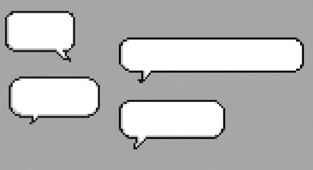 Pixel speech bubbles for retro game design projects