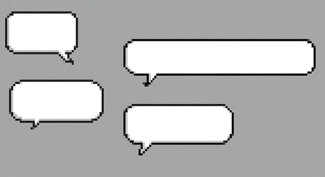 Pixel speech bubbles for retro game design projects