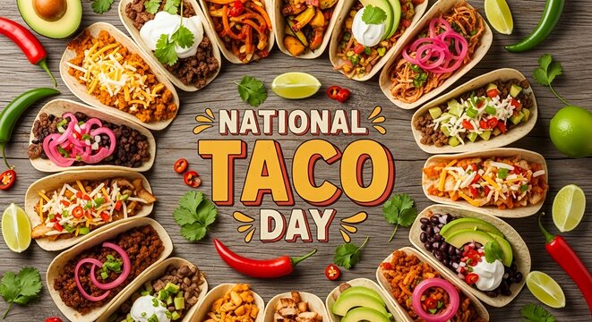 Celebrate National Taco Day with a Delicious Variety of Mouthwatering Tacos and Fresh Ingredients