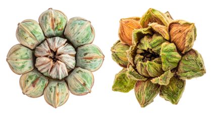 High-resolution close-up dual variation bundle, isolated on transparent background