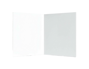 Two-page spread, open to the viewer, with crisp white interiors and black outline