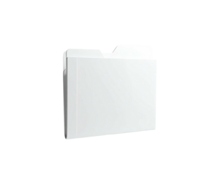 A light gray file folder on a black background, slightly angled