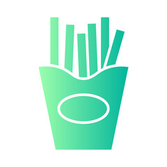french fires gradient icon
