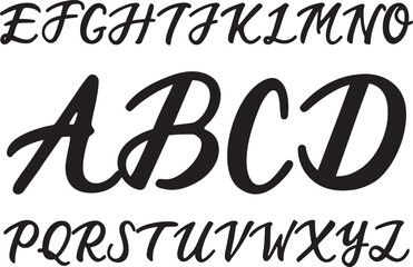 Stylish vector capital letters A-Z in handwritten calligraphy style. Perfect for typography, logos, posters, invitations, branding, and creative graphic design projects