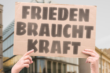 “Frieden Braucht Kraft” Peace without strength is only illusion. PEACE. POWER. DEFENSE. NATION. FUTURE. SECURITY.