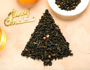 Christmas tea tree shape
