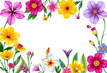 Vibrant vector illustration of various birth month flowers,  vector illustration,  march