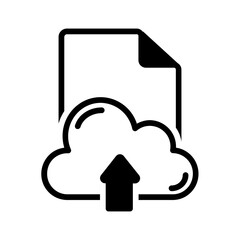 Vector solid black icon for Download