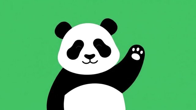 panda bear with bamboo