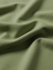 Fototapeta premium close up of olive green folded and twisted woolen fabric background