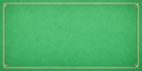 Green Textured blank Paper with Ornate White Border and Copy Space