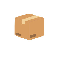 Minimal cardboard box icon – Hand draw Business and Office Element PNG Isolated

