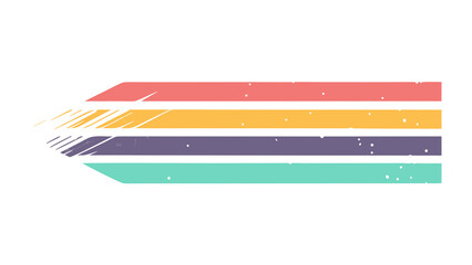 Retro Grunge Arrow Shape with Horizontal Stripes and Texture overlay leak
