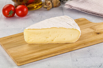 Soft brie cheese with mold