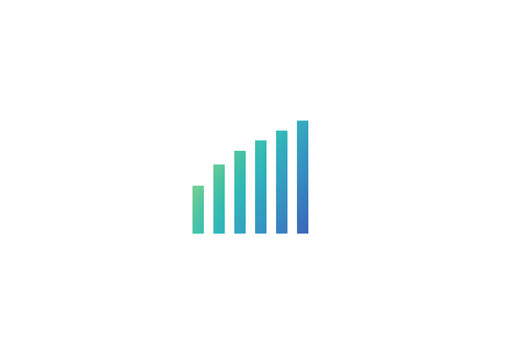 Abstract representation of a growing bar graph symbolizing progress and success in business