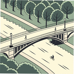 Vector art of a romantic vector illustration depicts a couple walking hand in hand along a beach at sunset, with a serene ocean view and a warm, dreamy atmosphere, evoking feelings of love