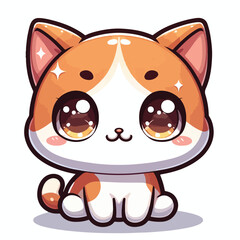 Cute Cat Vector Illustration