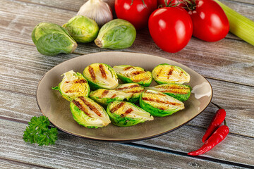 Vegan cuisine - Grilled brussels sprouts