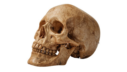 human skull isolated on white