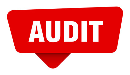 audit red sticker isolated on transpatent background. audit sign
