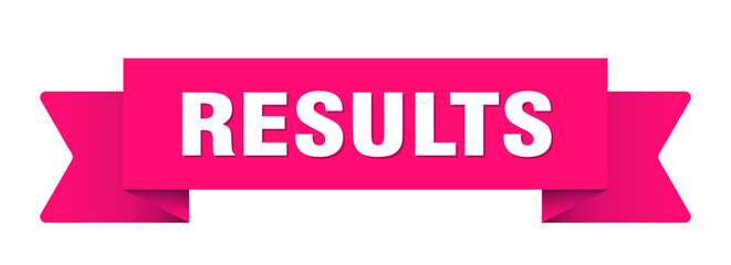 results ribbon isolated on transparent background. results ribbon