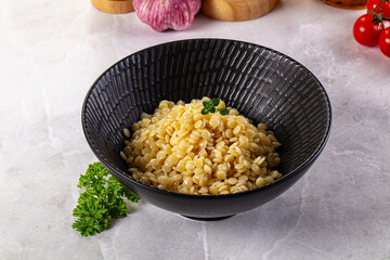 Boiled ptitim grain wheat pasta