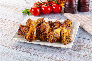Baked chicken wings with spices