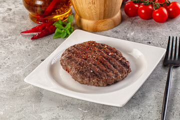 Hot Grilled beef burger cutlet