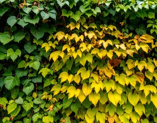 Vibrant green and yellow foliage