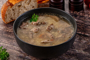 Dietary chicken soup with noodles