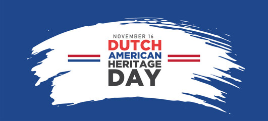 Dutch American Heritage Day illustration Banner poster post design Background 