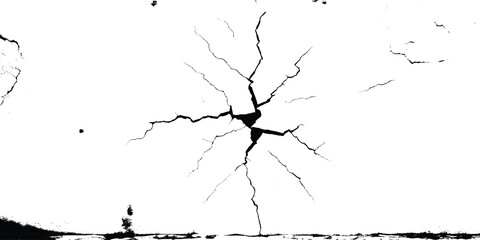 Cracked Ground Abstract Texture on White Background






