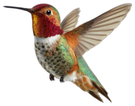 Colibri sur fond transparent