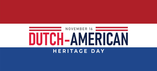 Dutch American Heritage Day illustration Banner poster post design Background 