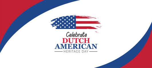 Dutch American Heritage Day illustration Banner poster post design Background 