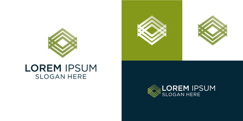 Modern geometric logo design for innovative businesses and brands seeking a memorable visual identity, conveying stability, creativity, and forward thinking in a stylish emblem
