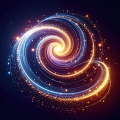 Glowing, swirling, abstract vortex
