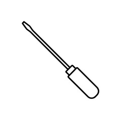 Outline of a flathead driver on transparent background