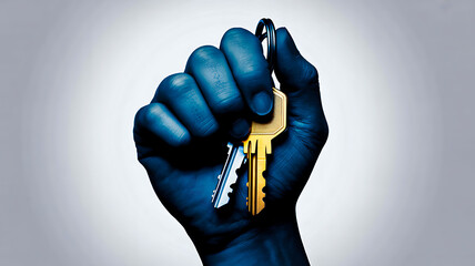 Keys to success are in reach, unlocking new opportunities with confidence and security in the palm of your hand for real estate and business ventures