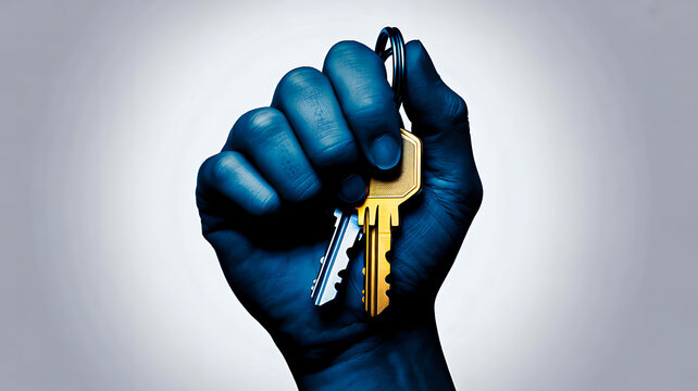 Keys to success are in reach, unlocking new opportunities with confidence and security in the palm of your hand for real estate and business ventures